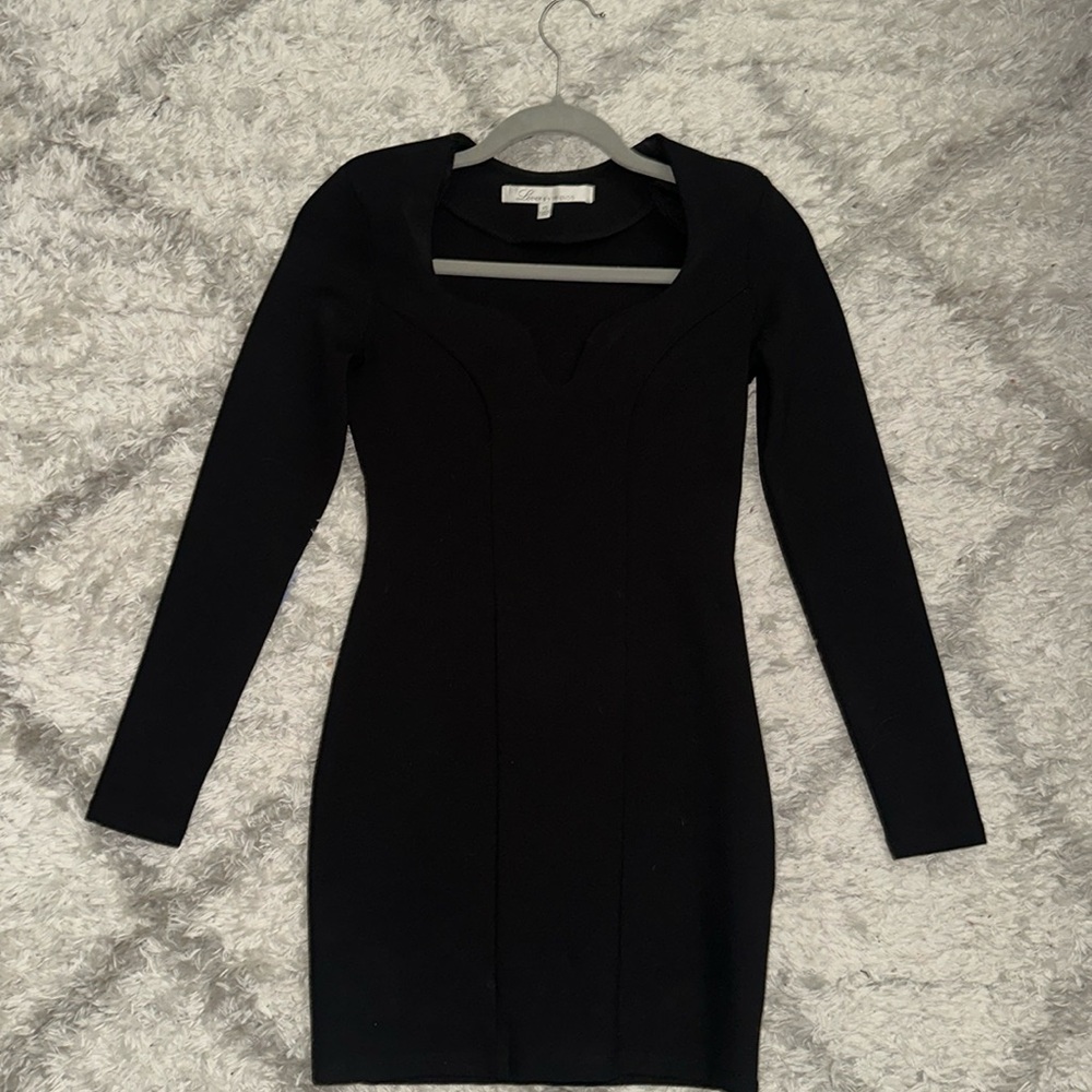 Lovers + Friends Shoulder pads black dress size XS